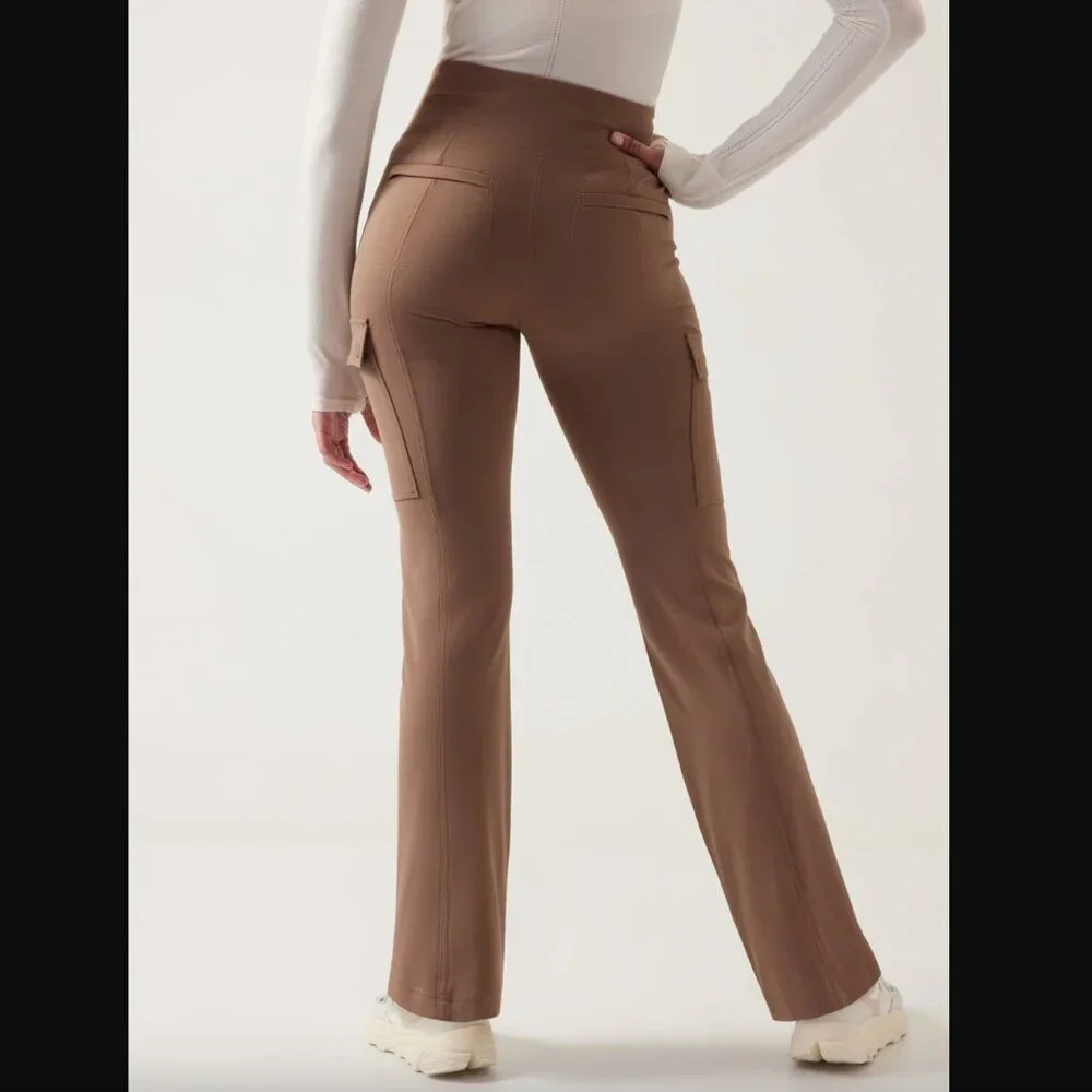 Athleta Delancey Straight Cargo Pant, Rustic Beige, Size Small - Picture 3 of 7